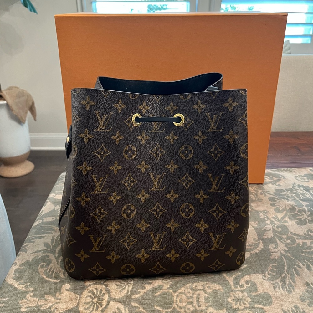 Louis Vuitton Noenoe MNG Noir Black and Brown Monogram Shoulder Bag - Picture 3 of 7